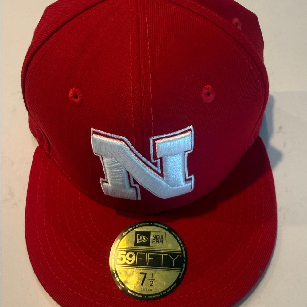 New Era Red Nebraska Huskers 7 1/2 Hat Cap 7.5